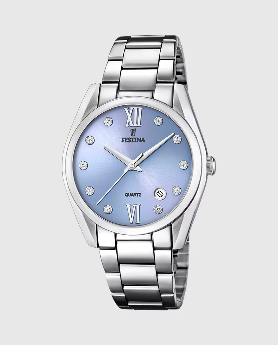 

F16790/B Женские часы Boyfriend из серебристой стали Festina, серебрянный