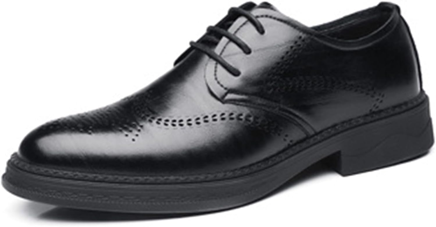 

Мужские туфли ADMLZQQ, классические деловые туфли, удобные свадебные туфли, модные оксфорды с шнуровкой и противоскользящей подошвой, черный