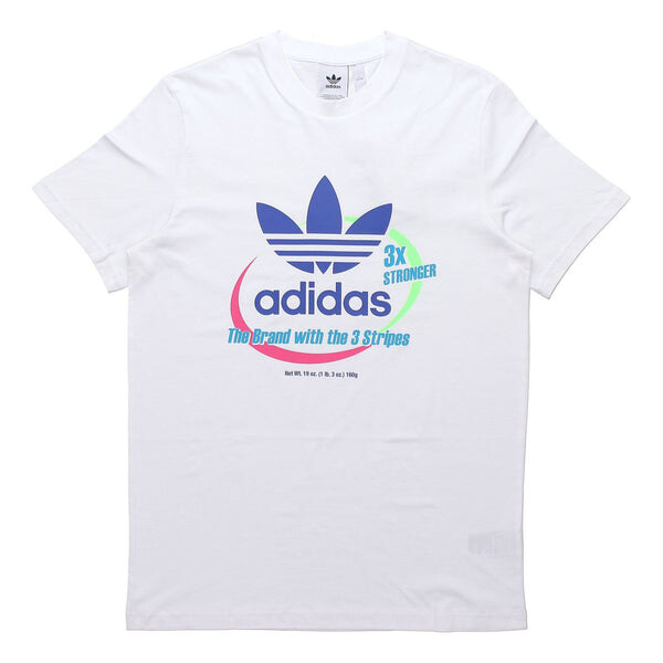

Футболка originals sports printing logo pattern round neck short sleeve white Adidas, белый