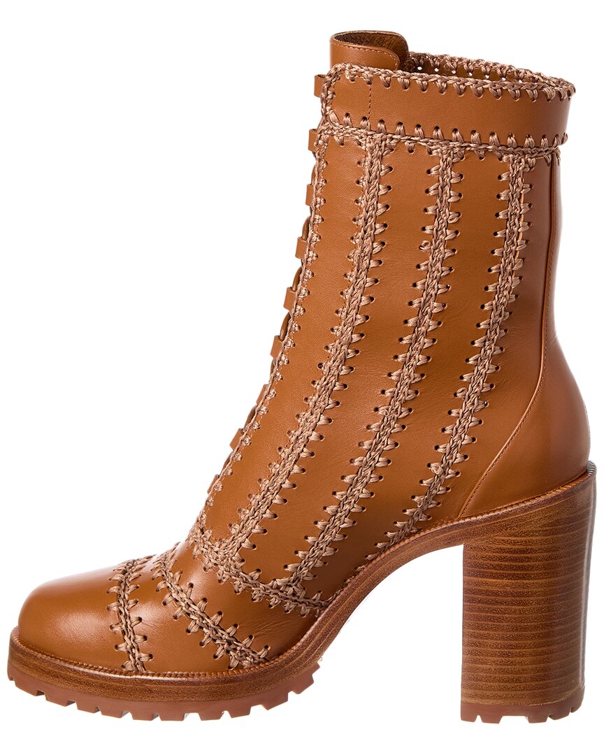 Александр Бирман Regina Block 90 Кожаные армейские ботинки Alexandre Birman, коричневый — фото 2