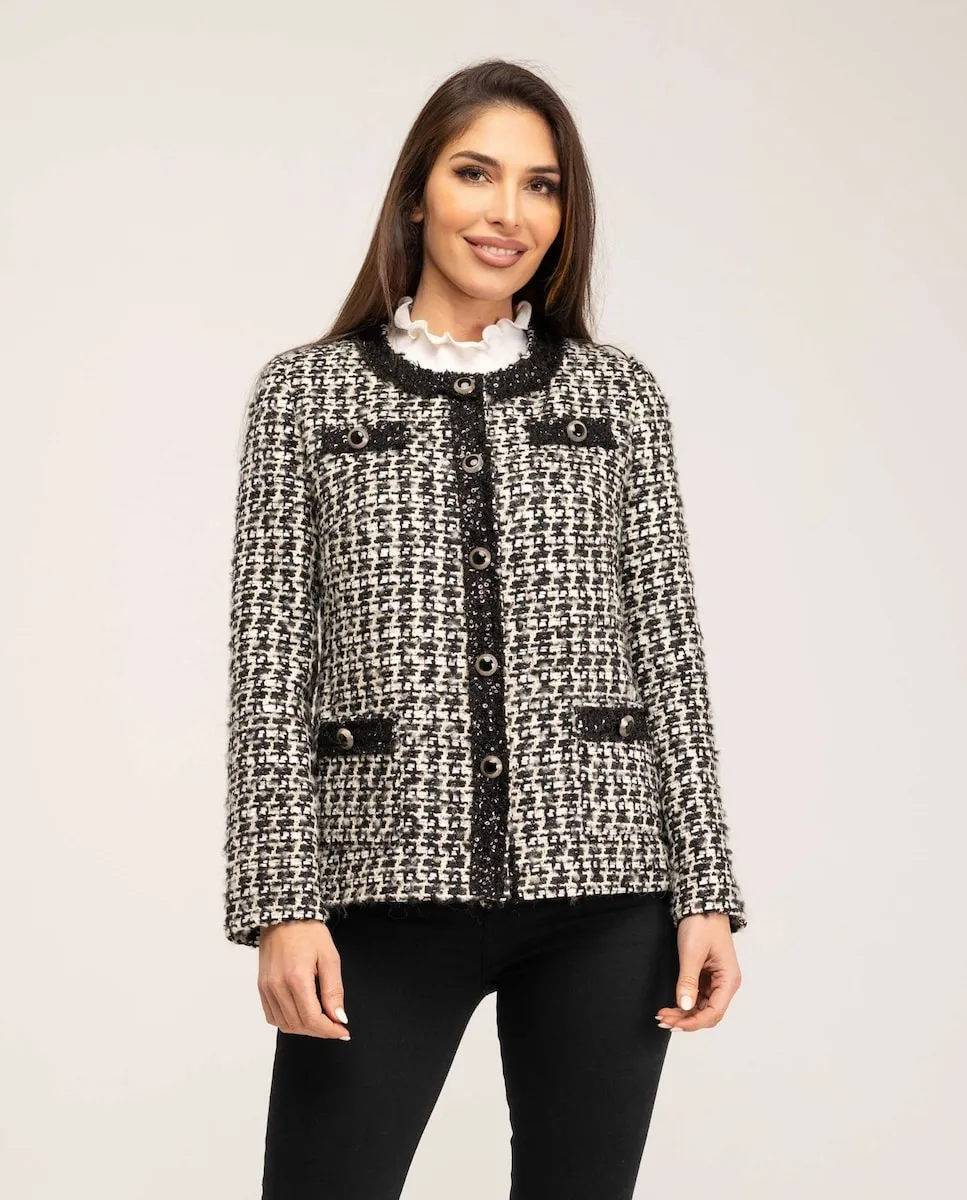 

Женская куртка без воротника с круглым вырезом Fsh, мультиколор