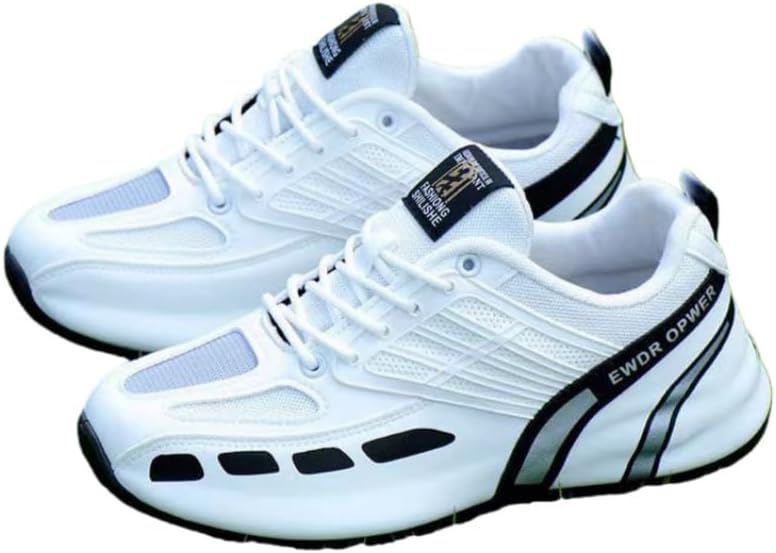 

Мужские спортивные кроссовки низкие - большой размер. Верх из дышащей легкой ткани и амортизирующая стелька из EVA - для фитнеса и бега Clolinde, белый