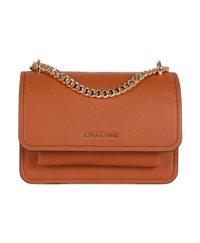 

Структурированная кожаная сумка через плечо Michael Kors, коричневый