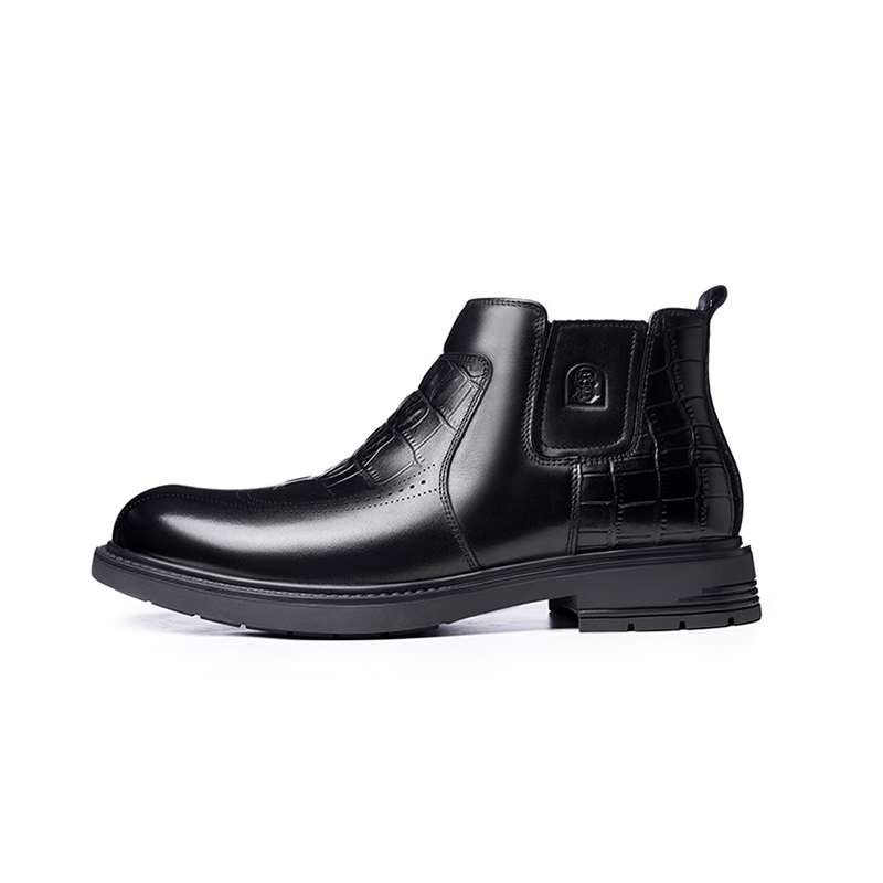 

LAORENTOU Черные мужские ботинки, цвет Black
