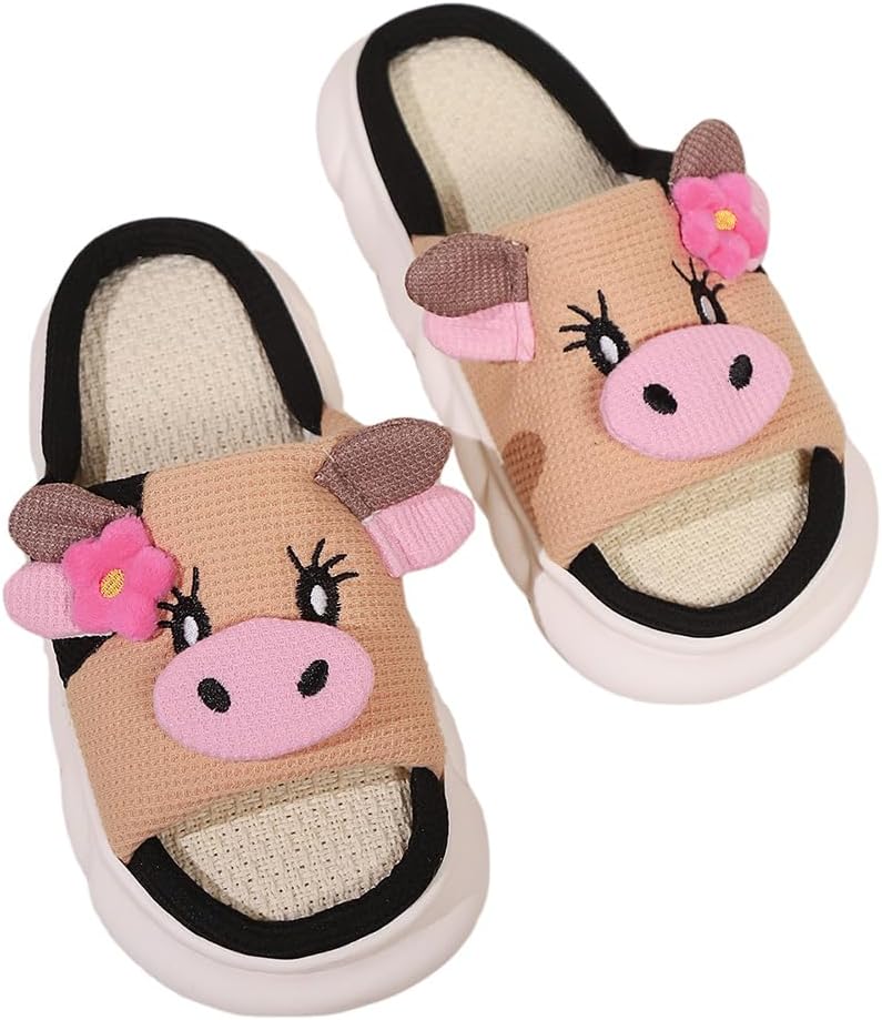 

Тапочки FANGARDEN с милым дизайном морковки, из хлопка и льна, комфортные, с открытым носком, противоскользящие, с мемори-пенной подошвой для дома, для улицы и дома, унисекс для женщин и мужчин, коричневый