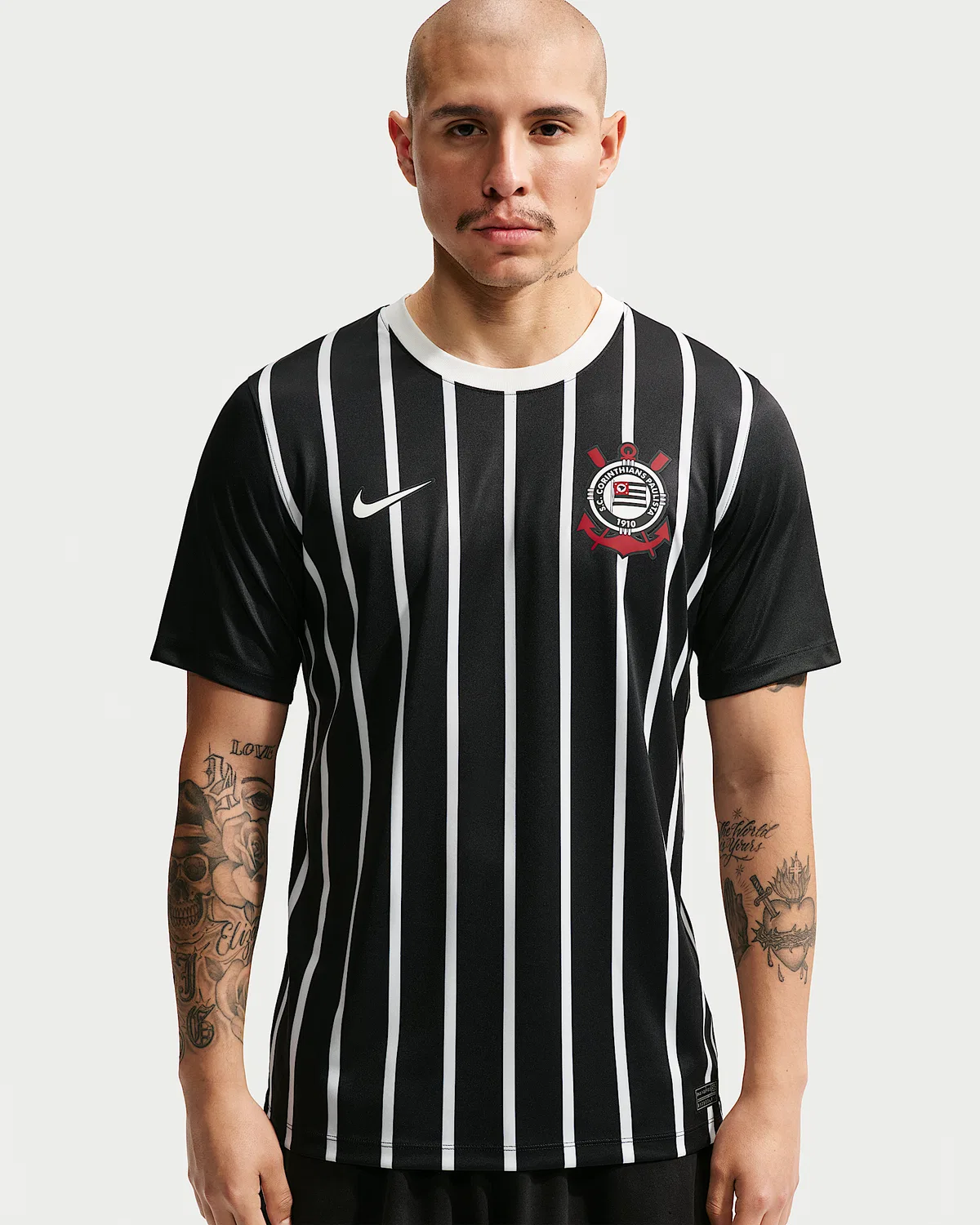 Мужская футболка Nike Dri-FIT с коротким рукавом S.C. Corinthians Away, Black/Sail/Sail