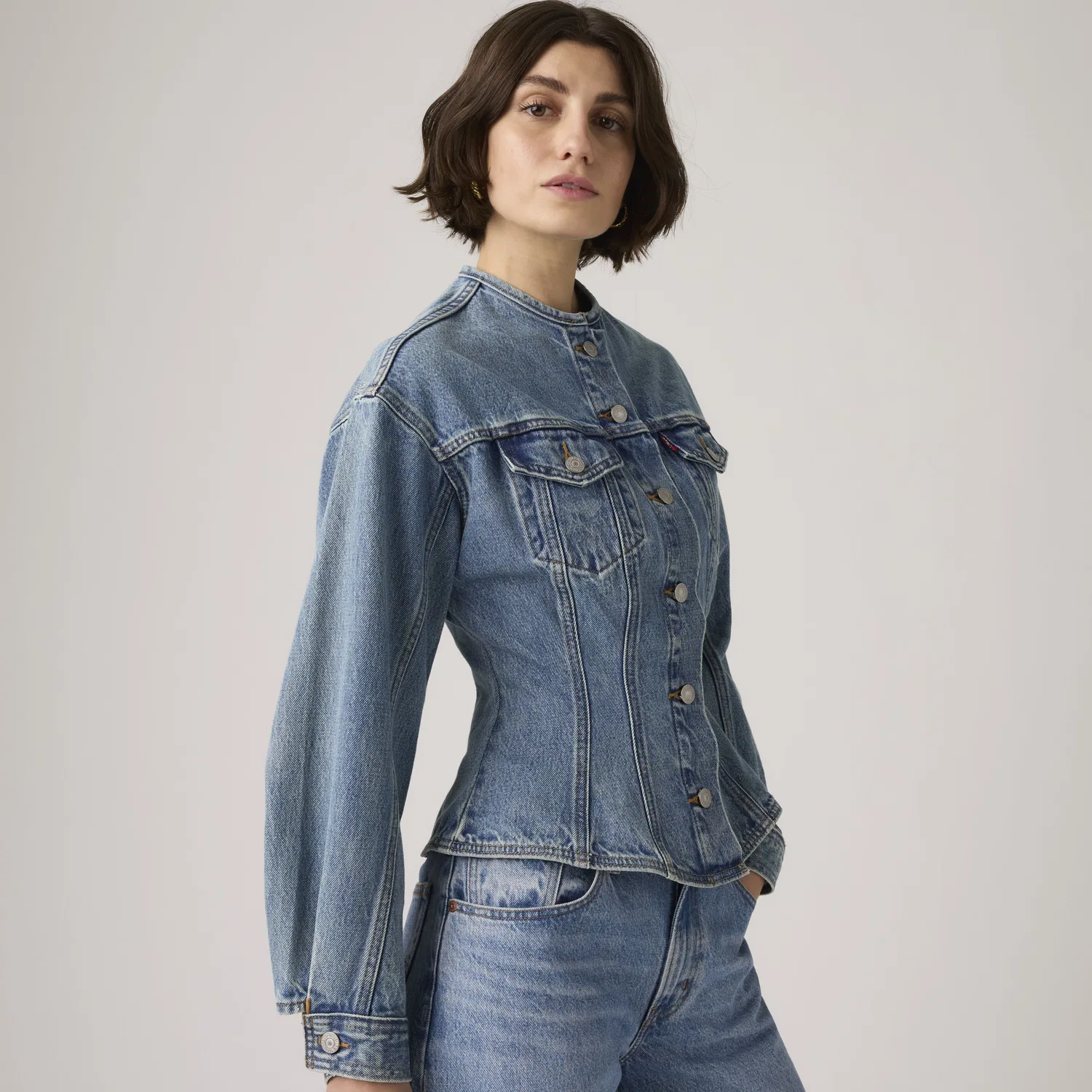 Куртка-тракер с рельефным рисунком Levi's, Medium Wash — фото 2