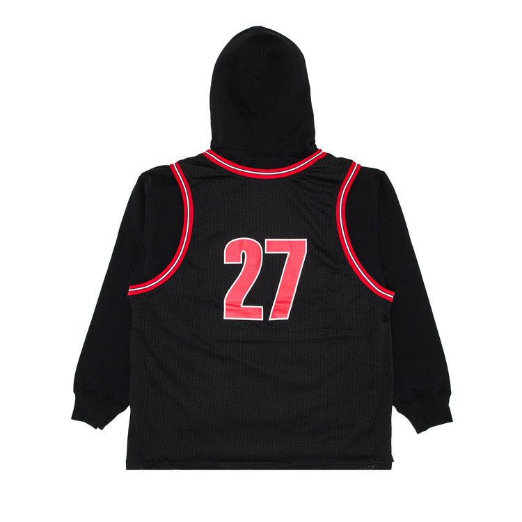 Толстовка Supreme Basketball Jersey Hooded Sweatshirt, Black — фото 2