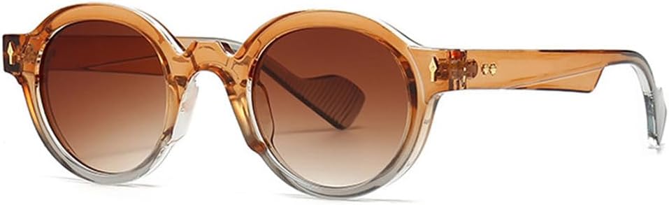 

Популярные модные круглые солнцезащитные очки для женщин в стиле панк с заклепками, градиентные, с защитой от УФ-излучения UV400, для мужчин – ретро-солнцезащитные очки WNCKSQ, Orange Tea Gradient