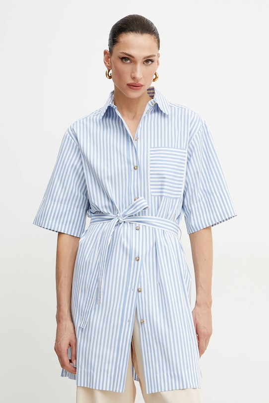 

Хлопковая рубашка MM by Max Mara, синий