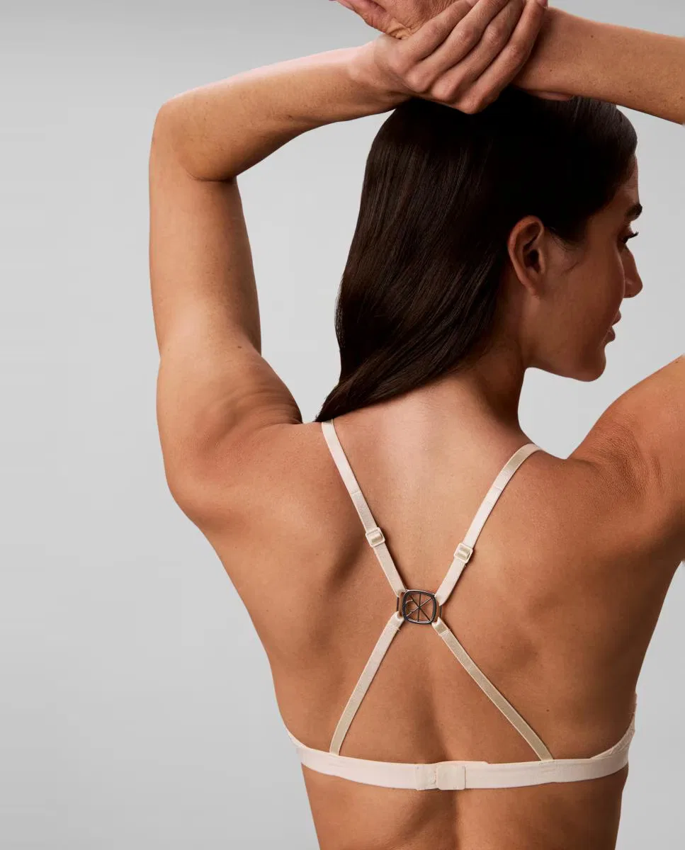 Женский бюстгальтер, Bralette Preformado, Calvin Klein, белый — фото 4