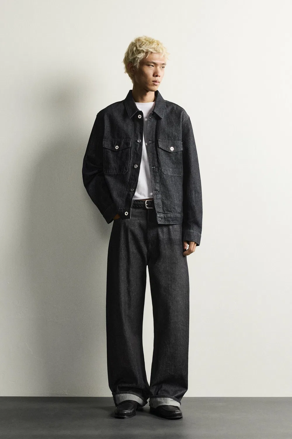 Простая джинсовая куртка ZARA, Indigo