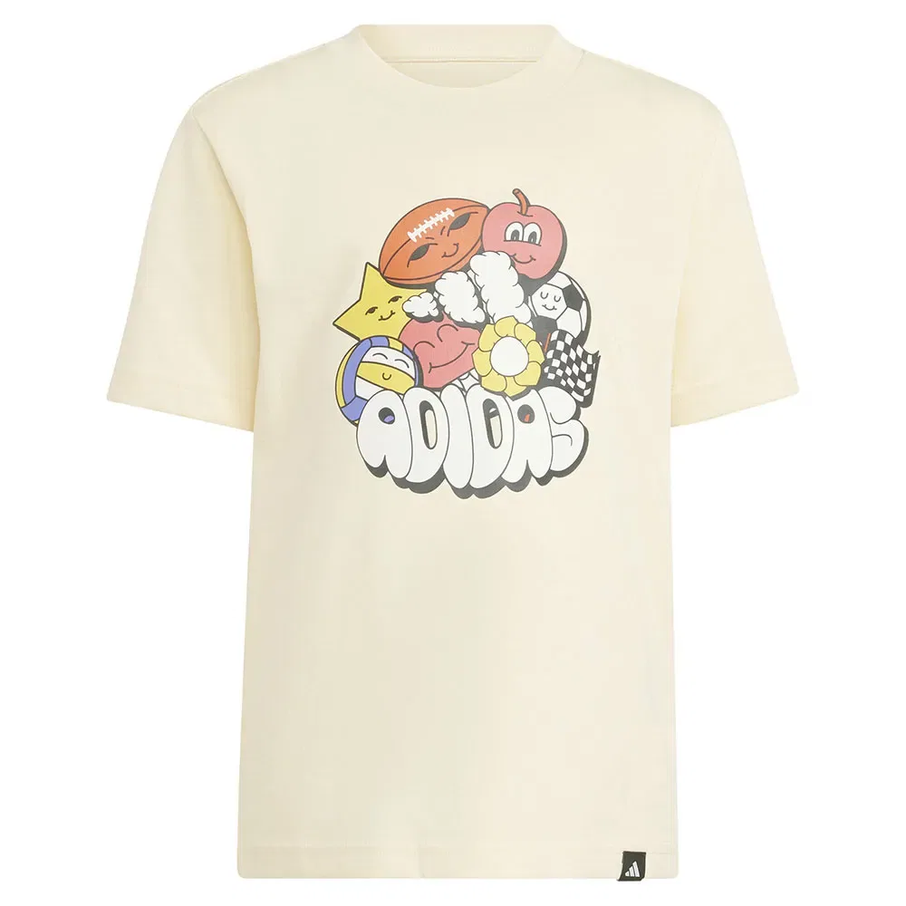 Футболка с коротким рукавом Fun Graphic Adidas, бежевый — фото 3