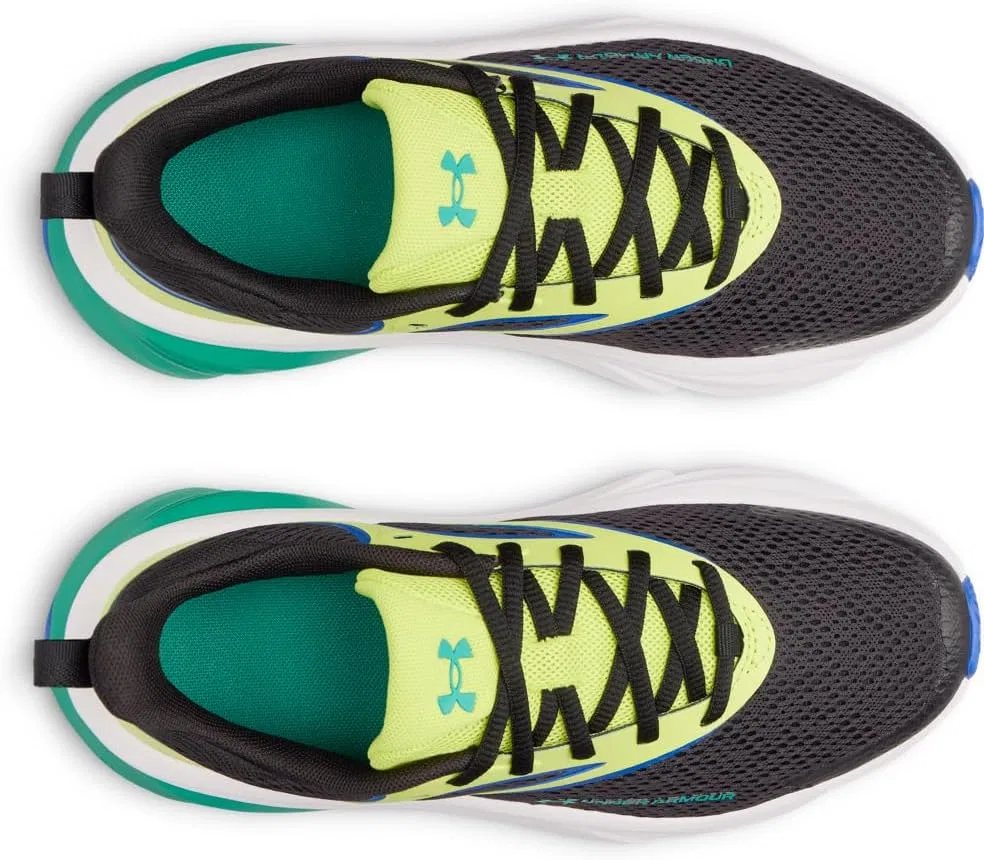 Детские кроссовки для мальчиков Rogue 6 Under Armour, Black/Green Citrine/Geode Green — фото 4