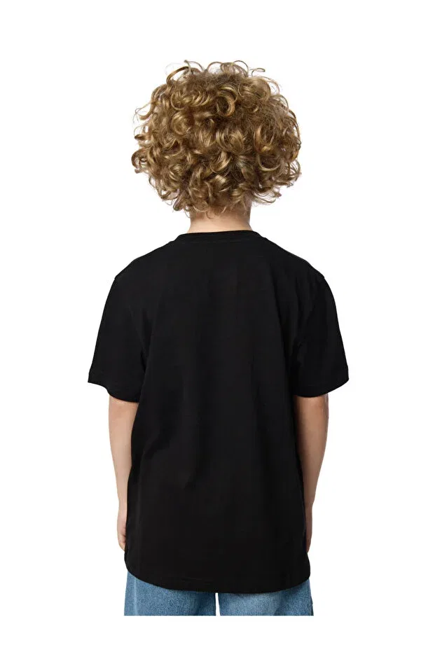 Детская футболка для мальчиков хлопковая Galatasaray 5 star children's t-shirt c251402 Gsstore, Black — фото 4