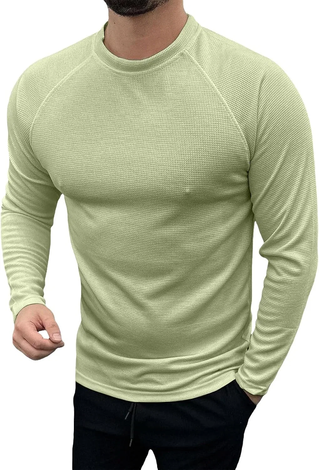 Мужская раглан футболка Moisture Wicking Quick Dry, Light Green