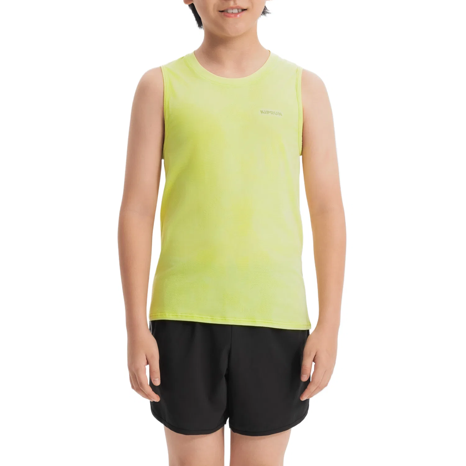 Детская майка без рукавов DECATHLON, Light Lemon/Lime Green
