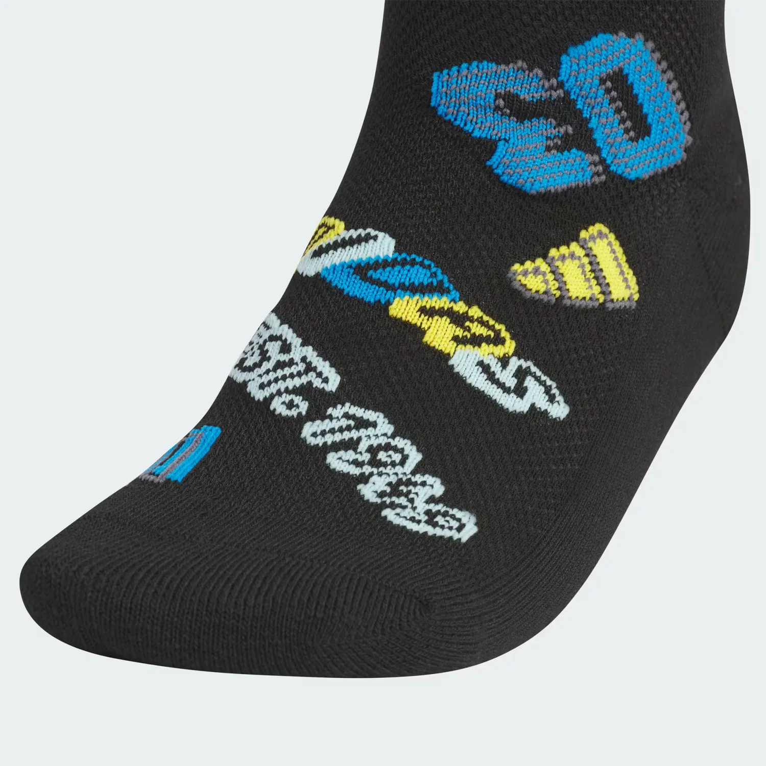 Детские носки с амортизацией, набор из 6 пар, youth cushioned mixed 5.0, Adidas Performance, черный/ярко-синий/ярко-золотой — фото 3