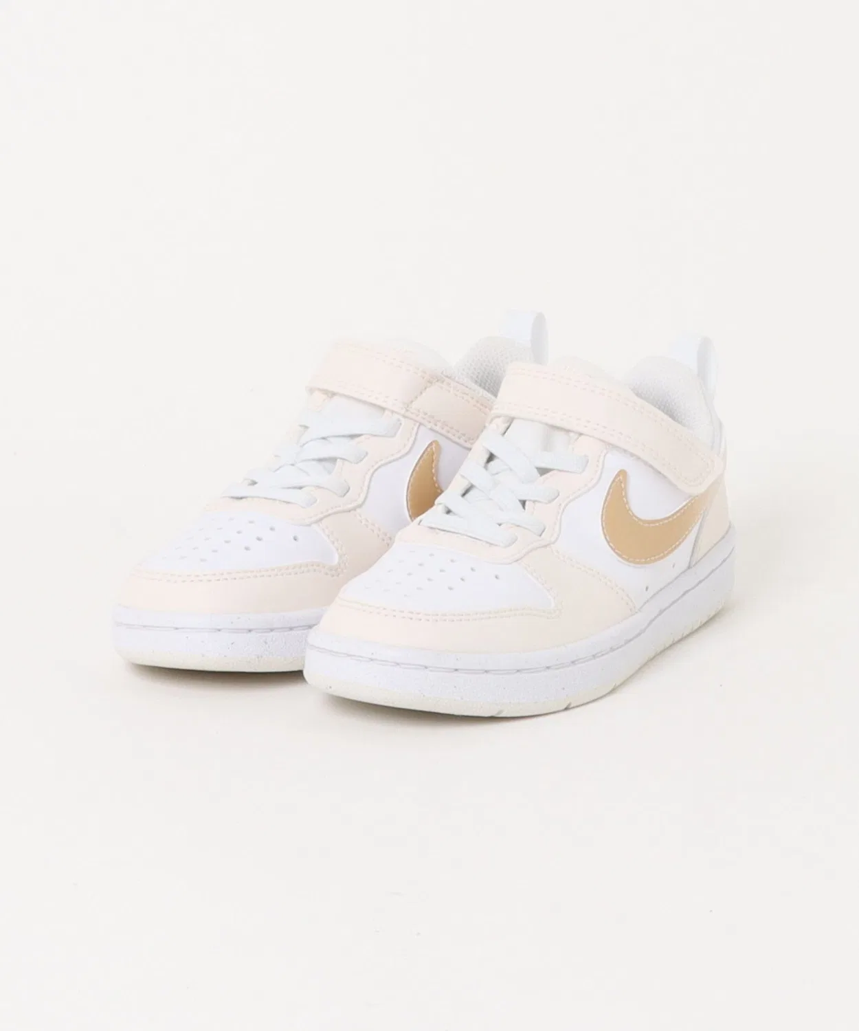 Детские кроссовки с липучками Court Borough Low BBall PS Nike, White/Shimmer
