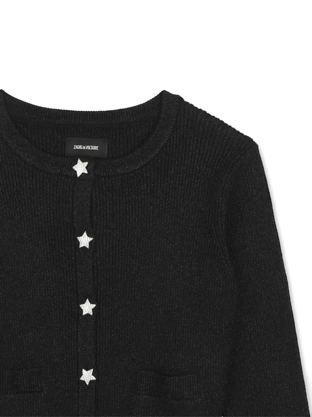 Кардиган на пуговицах Zadig & Voltaire Kids, черный — фото 3