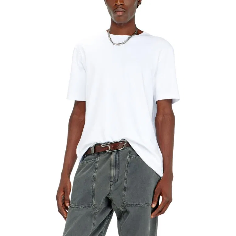 Мужская футболка с круглым вырезом DIESEL, White — фото 4