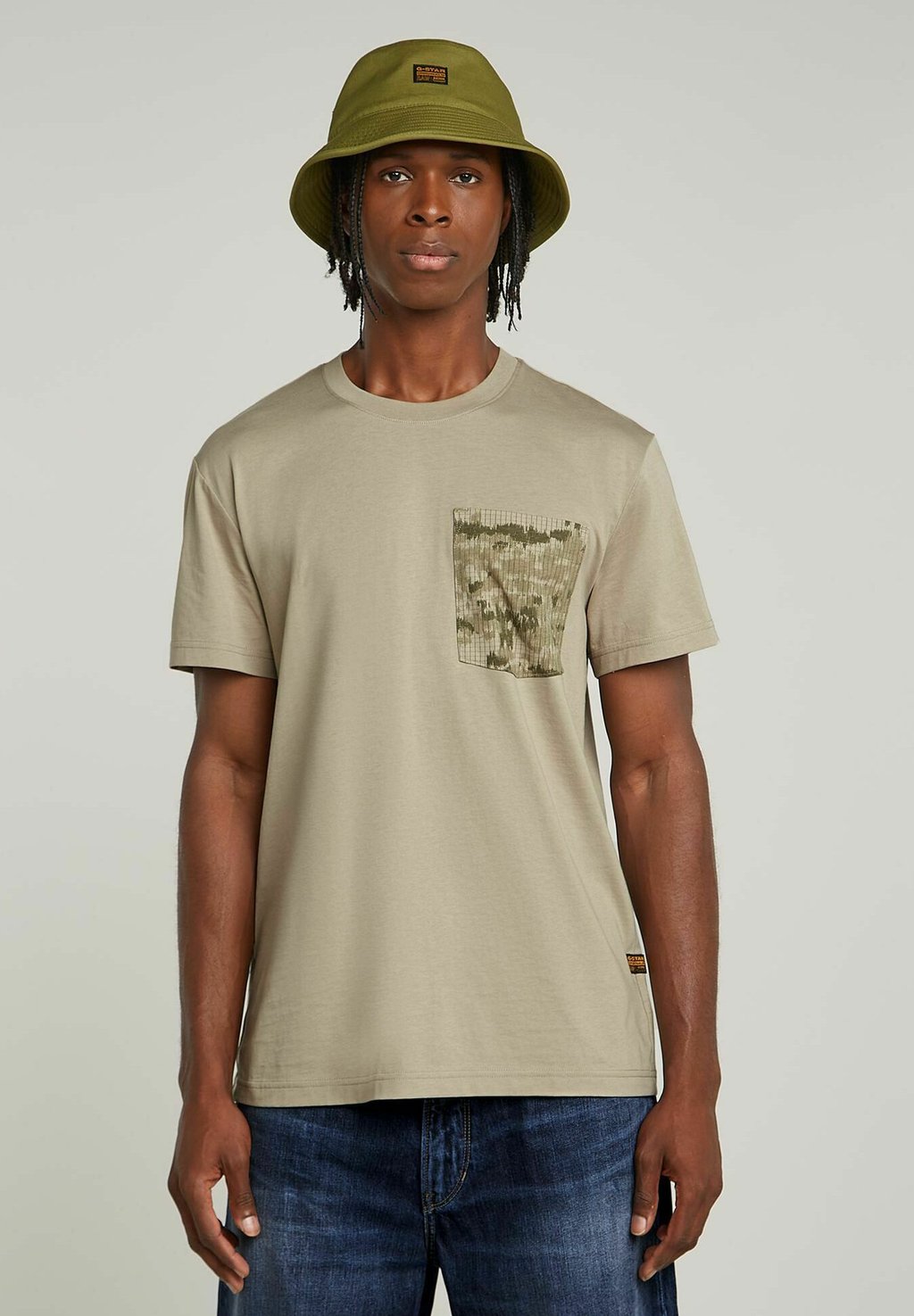 

Футболка с принтом SHADOW CAMO POCKET G-STAR, песочный