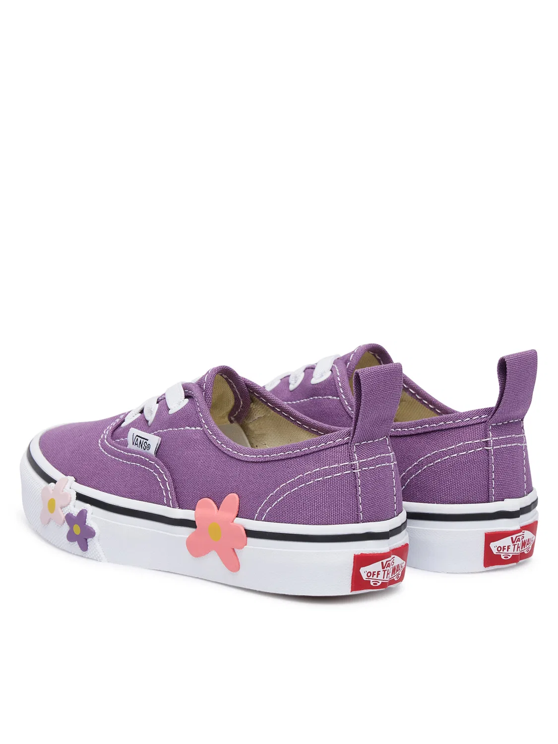 Тканевые кроссовки для девочки Authentic Elastic Lace Vans, фиолетовый — фото 3