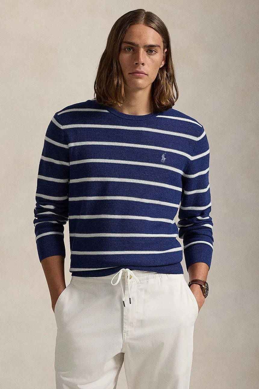 

Хлопковый свитер Polo Ralph Lauren, синий