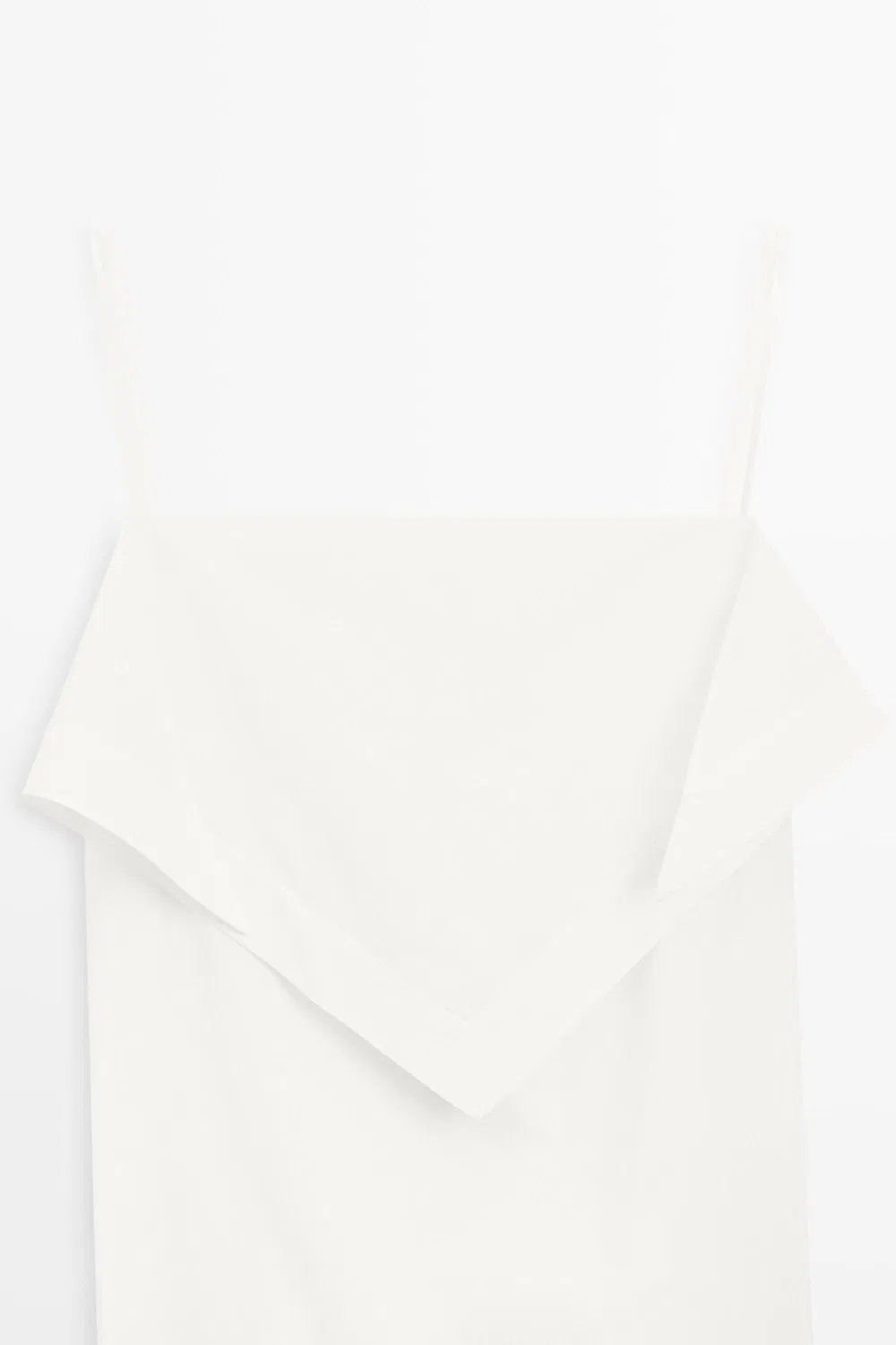 Платье Massimo Dutti, миди, с отделкой-шарфом, белый — фото 4
