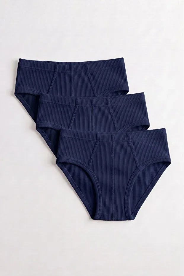 Детский комплект для мальчиков из 3 предметов полосатого трикотажного низа Obje, Navy Blue