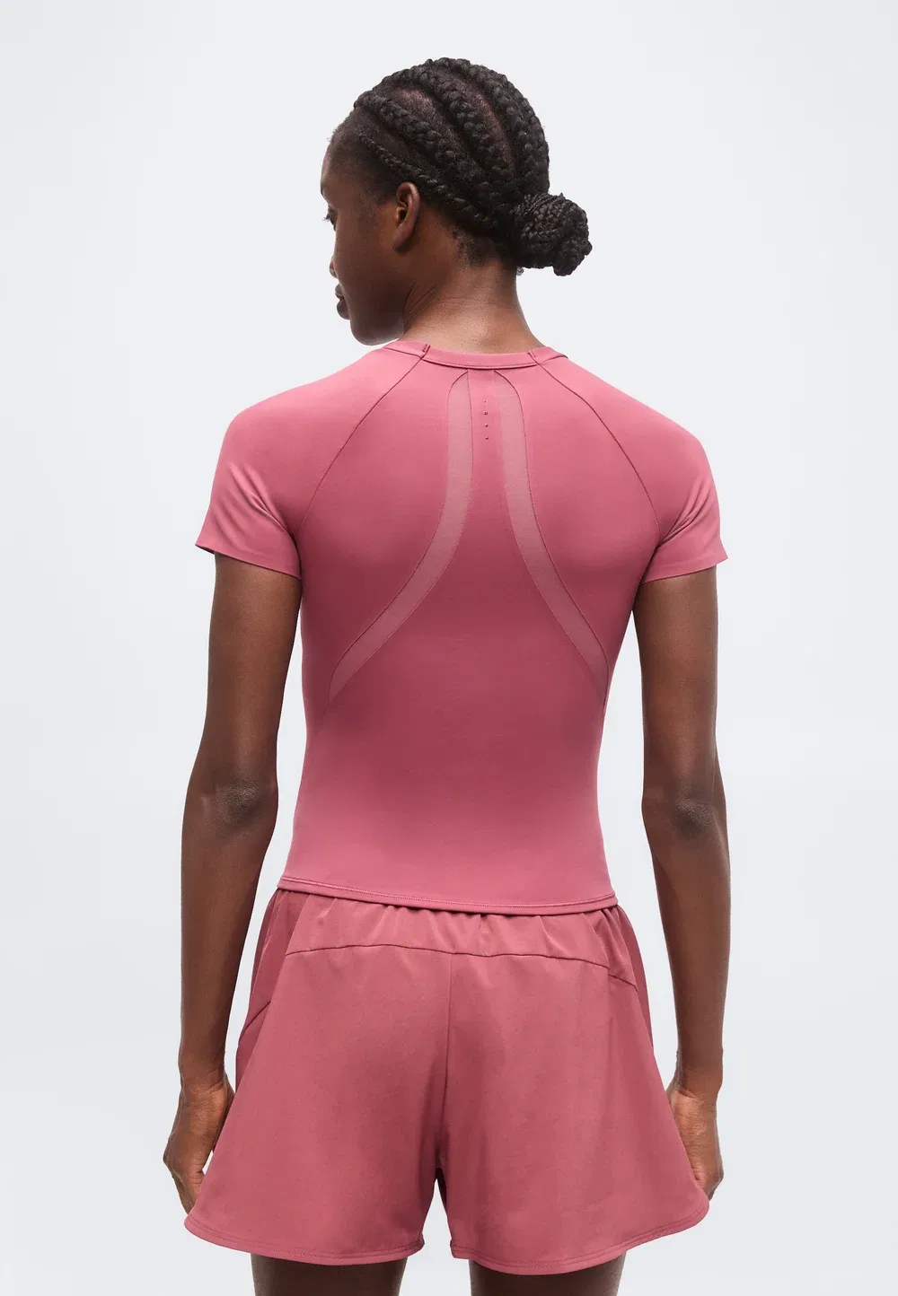 W nk df unvrsa ss top mesh - спортивная футболка Nike Performance, Pink Smoke/Mystic Dates — фото 3