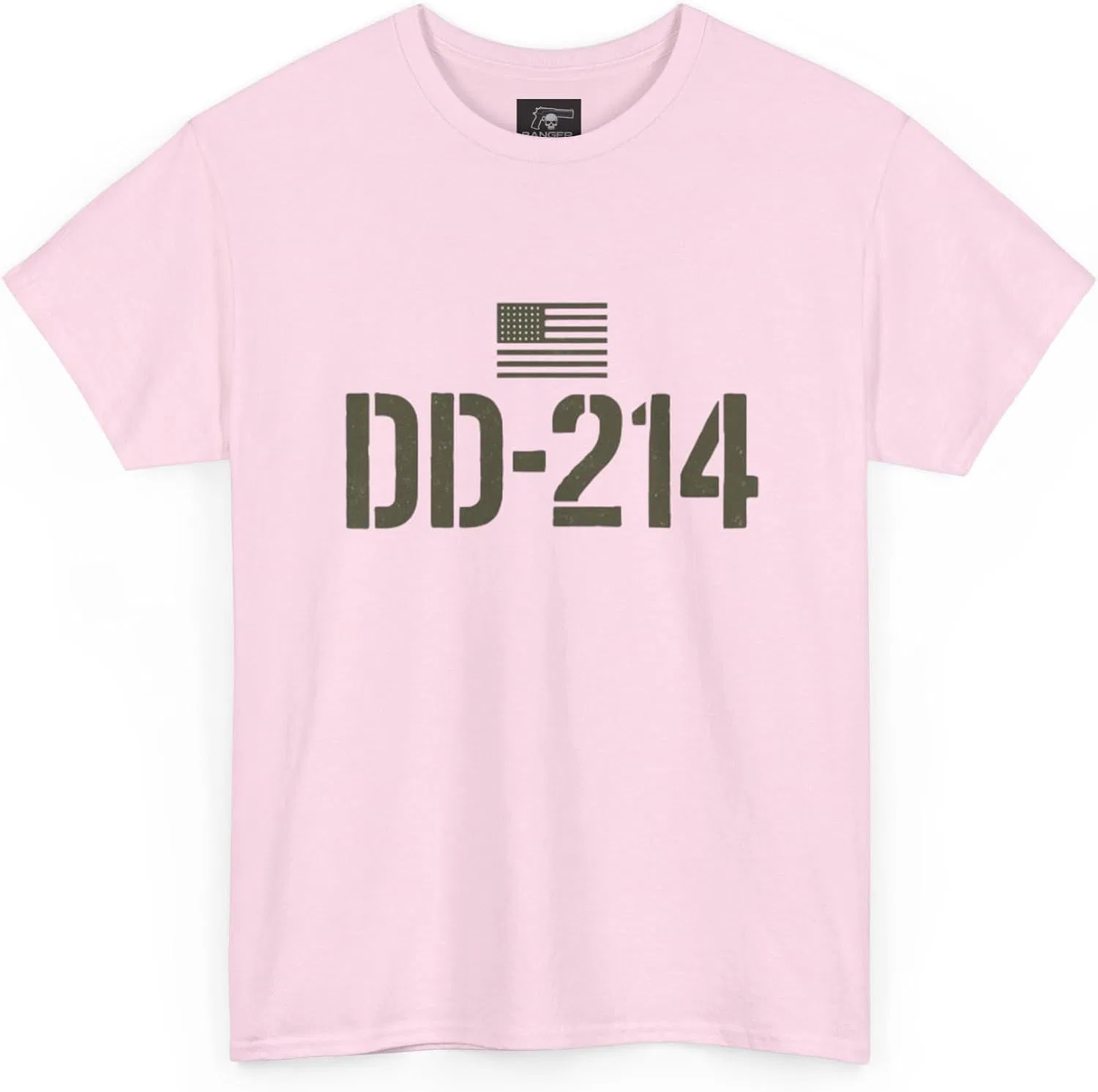 Женская футболка с принтом DD-214, светло-розовый — фото 3