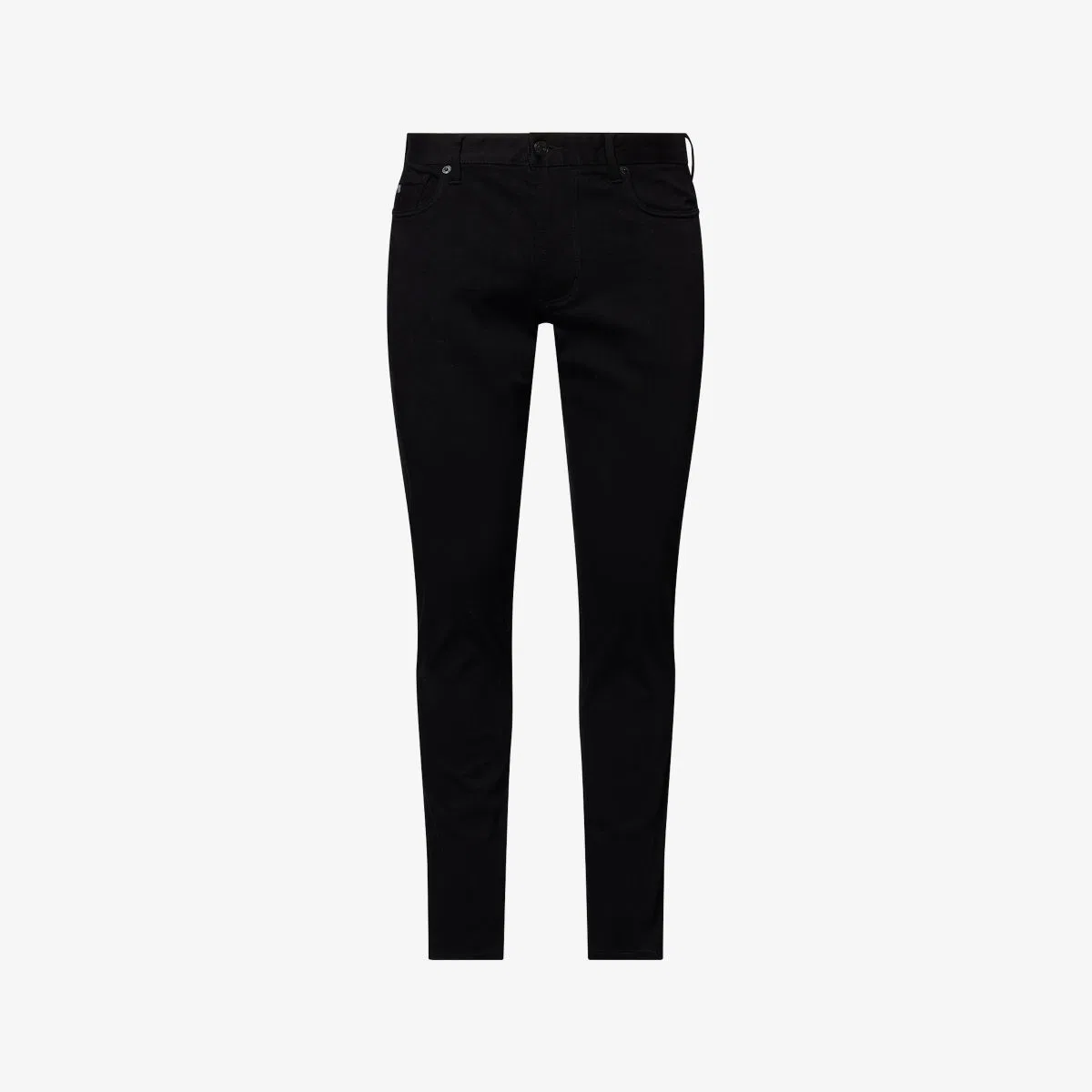 Джинсы J06 с зауженным кроем, низкой посадкой и эластичным денимом Emporio Armani, черный
