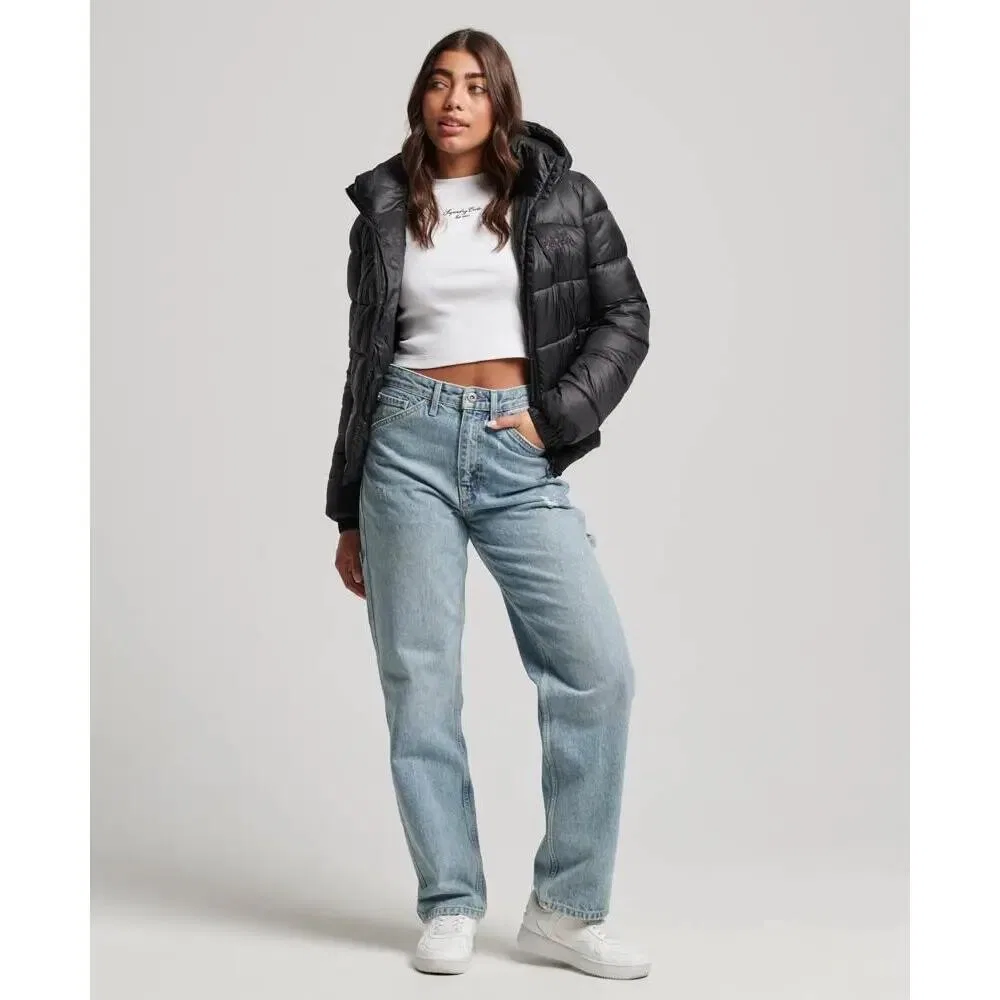 Женская утепленная куртка-бомбер Superdry Sports, Черный
