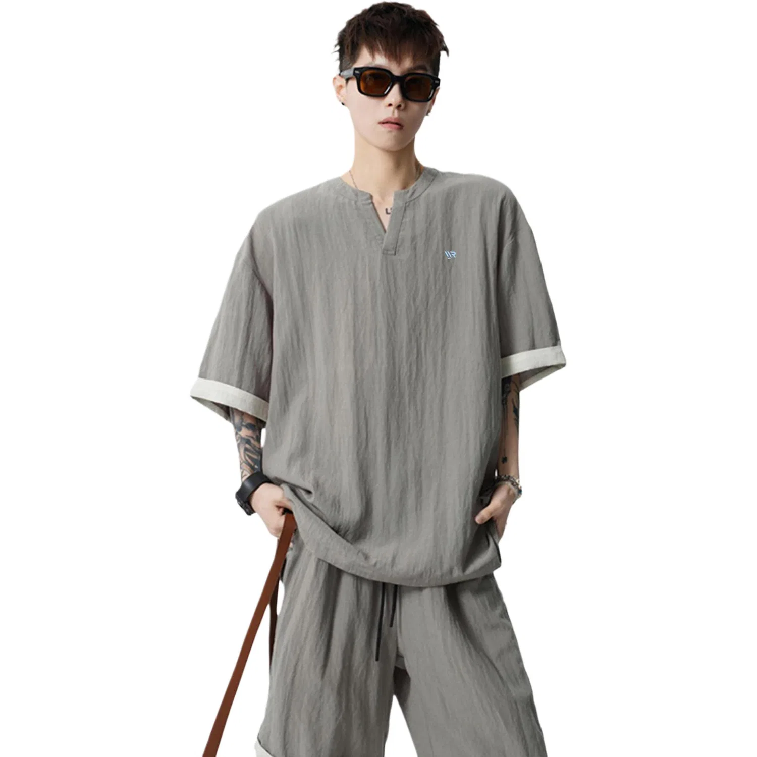 Детский спортивный комплект с V-образным вырезом, из тонкого материала, Casual Sportswear Unisex V Neck Thin, WARRIOR
