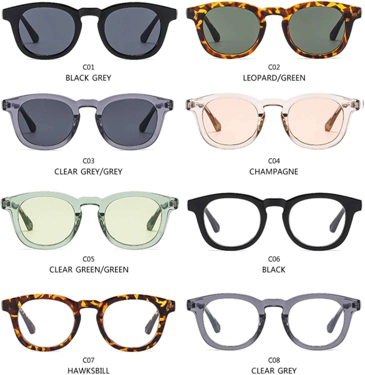 

Солнцезащитные очки с защитой от УФ-излучения UV400 | Легкая оправа | Для женщин и мужчин | Для занятий спортом на открытом воздухе и вождения DSVIGF, Clear Green