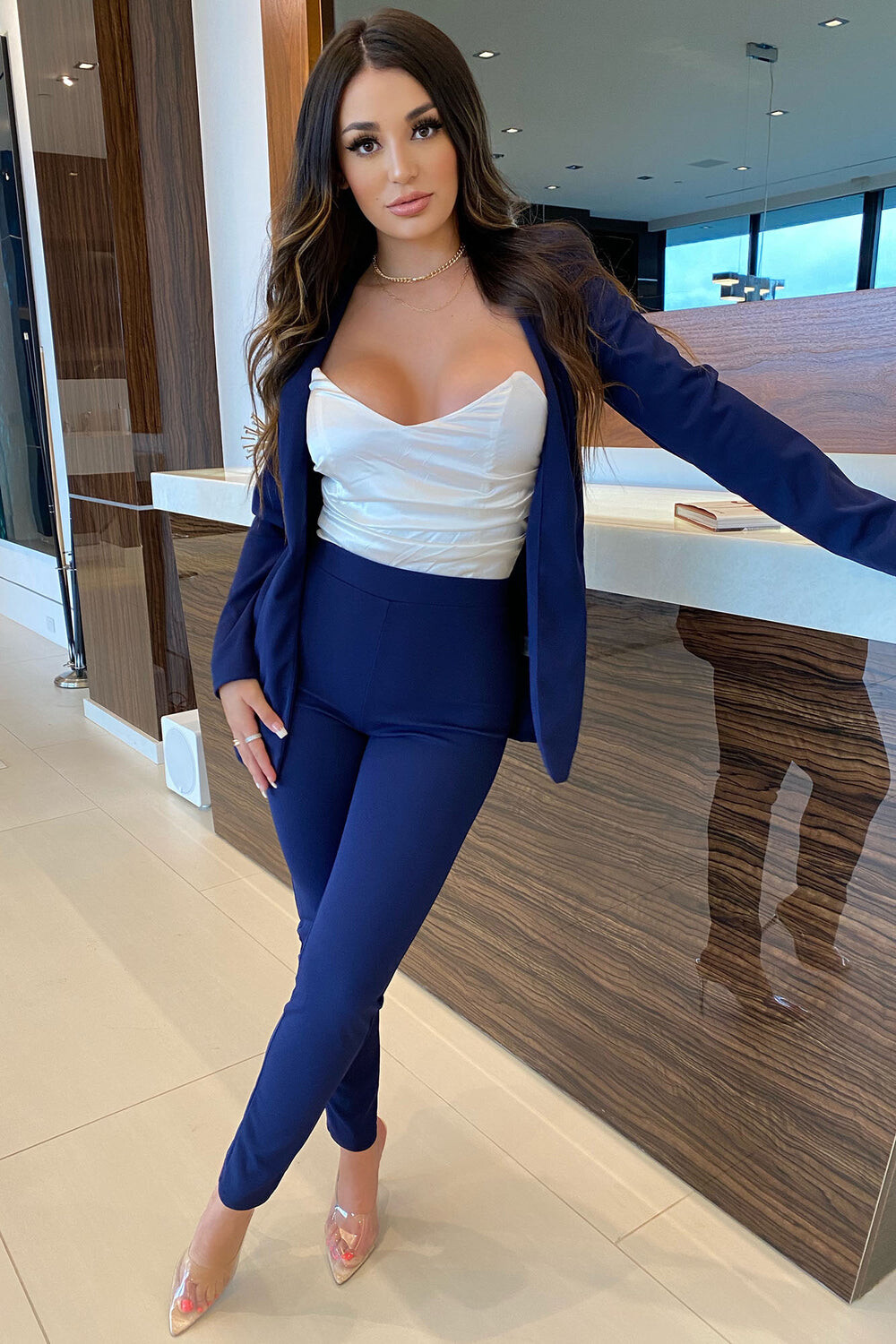 

Блейзер Fashion Nova ST1551, нави