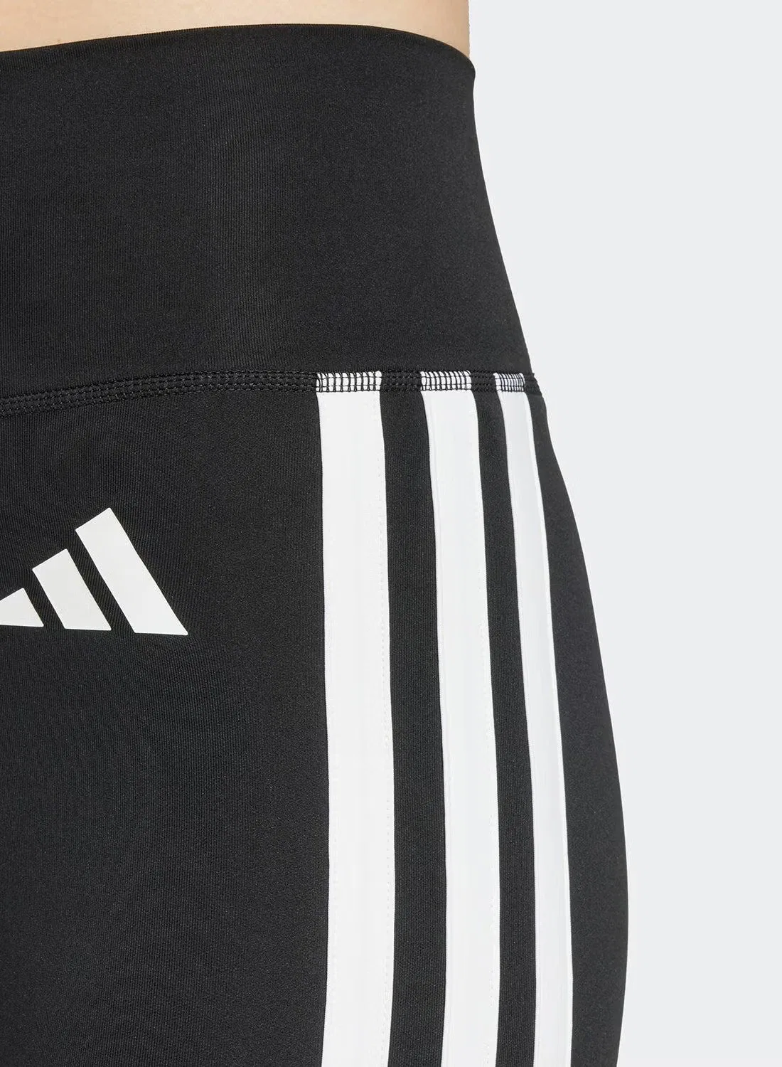 Леггинсы с 3 полосками Optimé Essentials 3-Stripes Adidas, черный — фото 3
