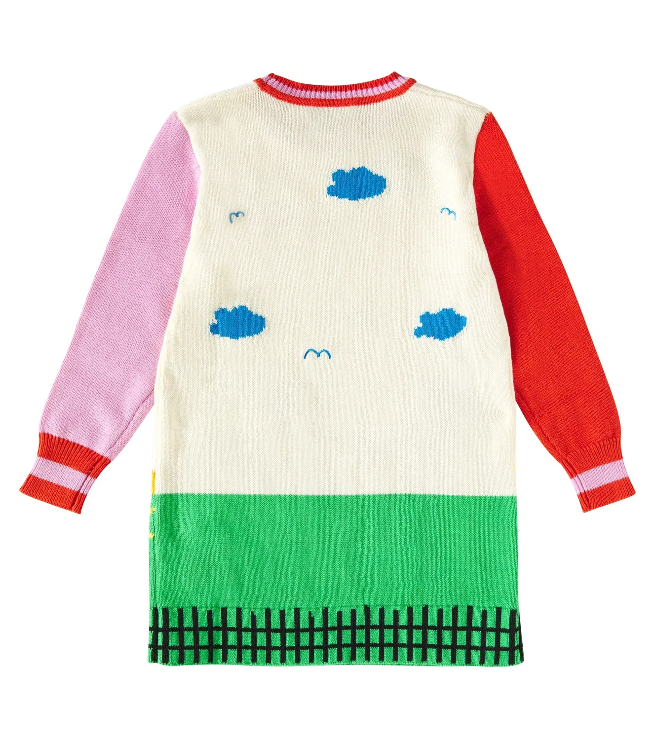 Платье-свитер из хлопка и шерсти Stella McCartney Kids, черный — фото 3