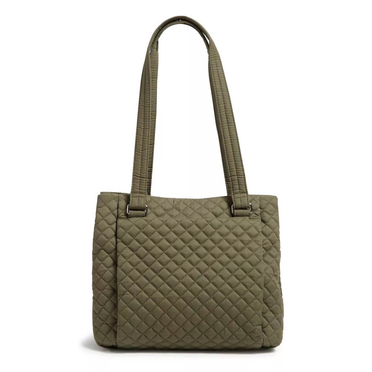 

Хлопковая сумка Vera Bradley Multi-Compartment Shoulder Satchel Purse, зеленый