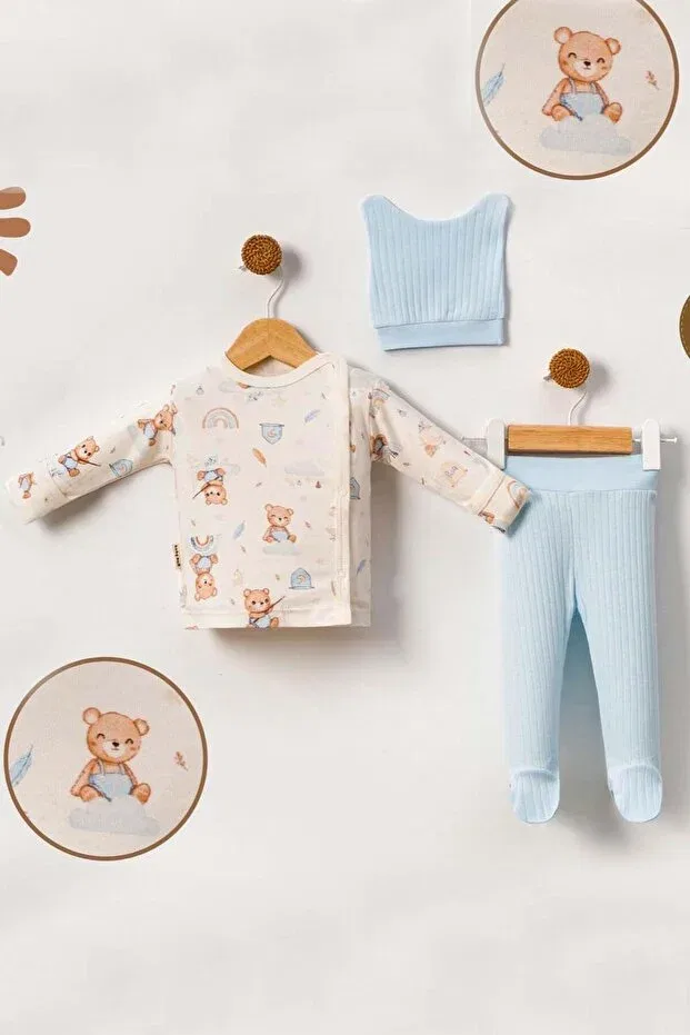 Детский комплект боди с длинным рукавом Basics Myzi Store, Baby Blue