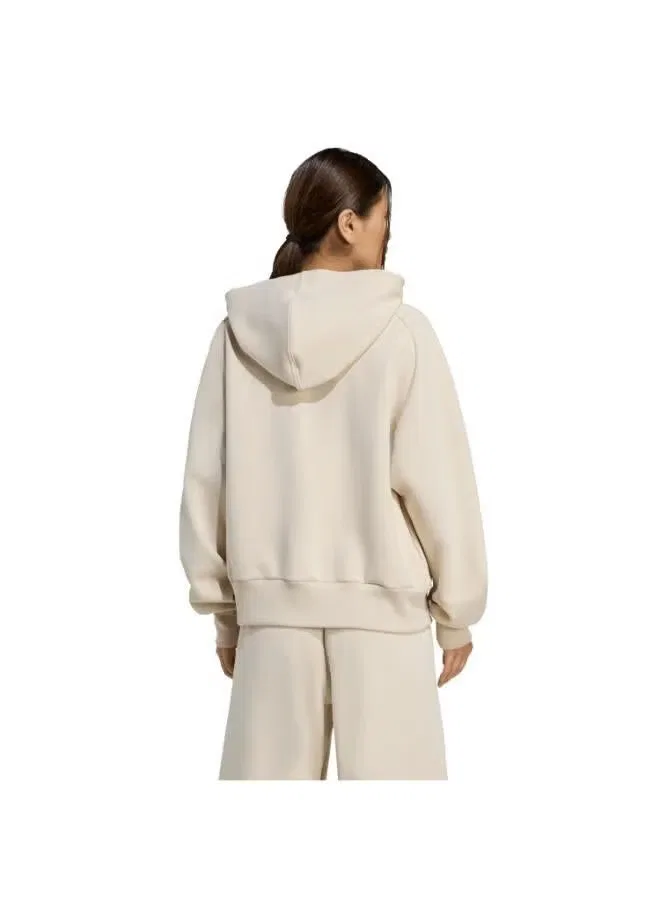 Худи на молнии с мягкой подкладкой Soft Lux Adidas, бежевый — фото 2