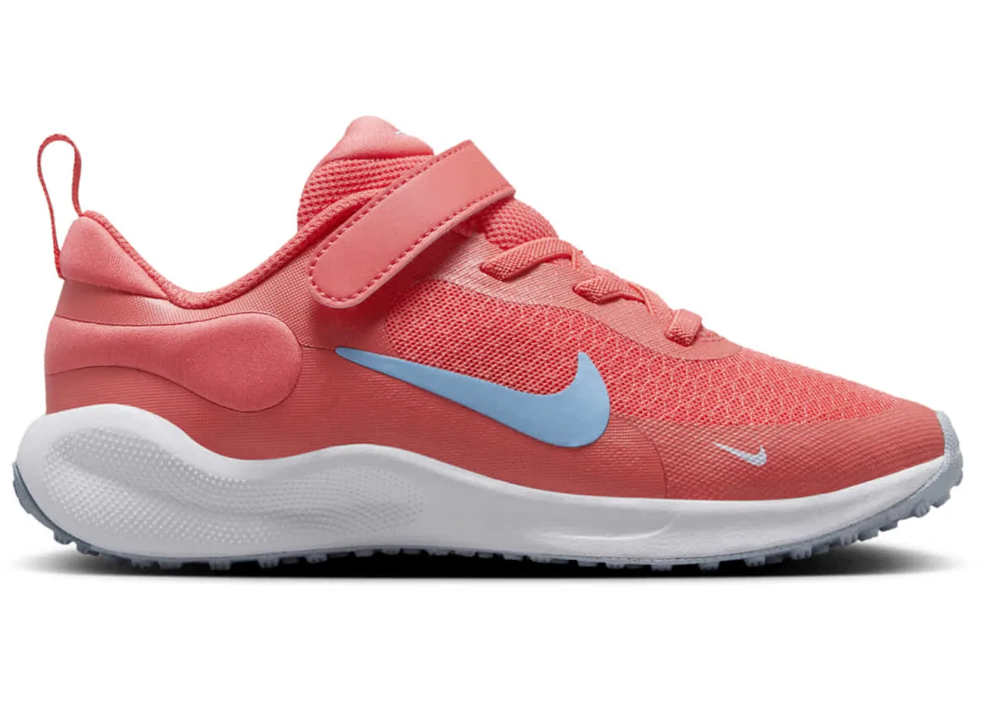 Детские кроссовки для мальчиков с шнуровкой Nike Revolution 7 Nike, Magic Ember/Blue Tint/White/Psychic Blue