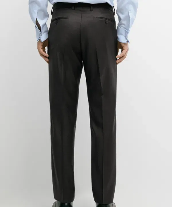 Костюмные брюки из холодной шерсти, Massimo Dutti — фото 3