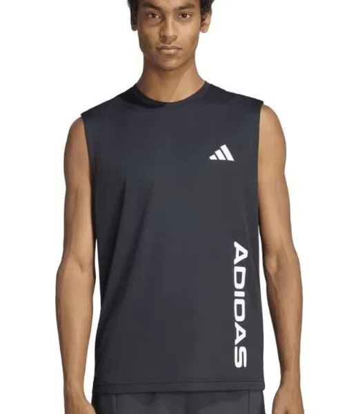 Мужская безрукавка с принтом Adidas, Black