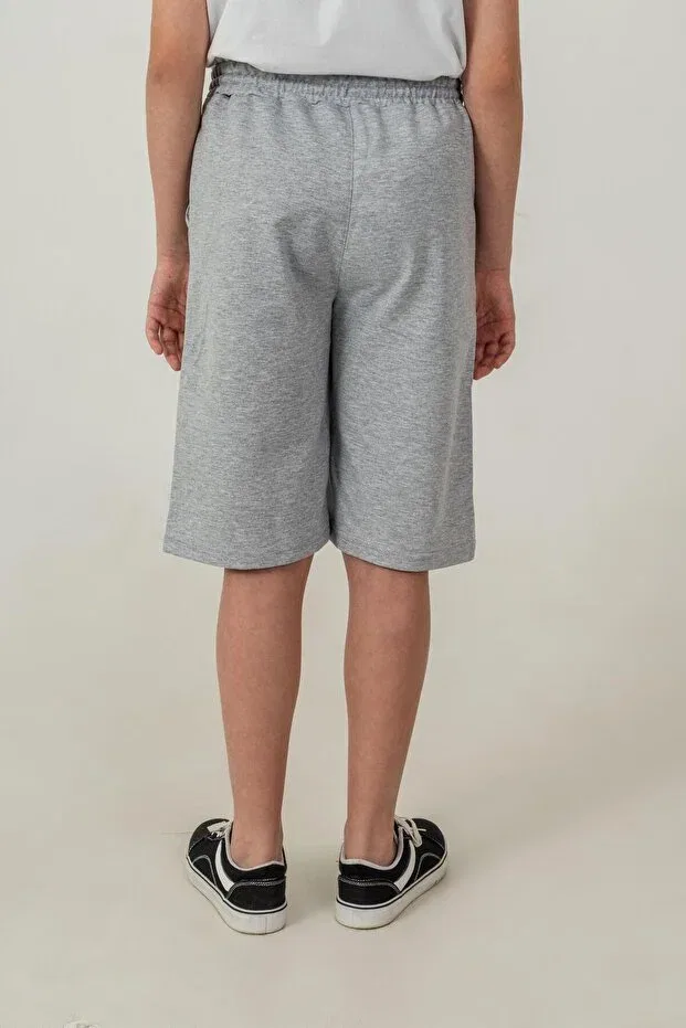 Детские шорты для мальчиков с принтом West Coast Printed Mışıl Kids, Gray — фото 4