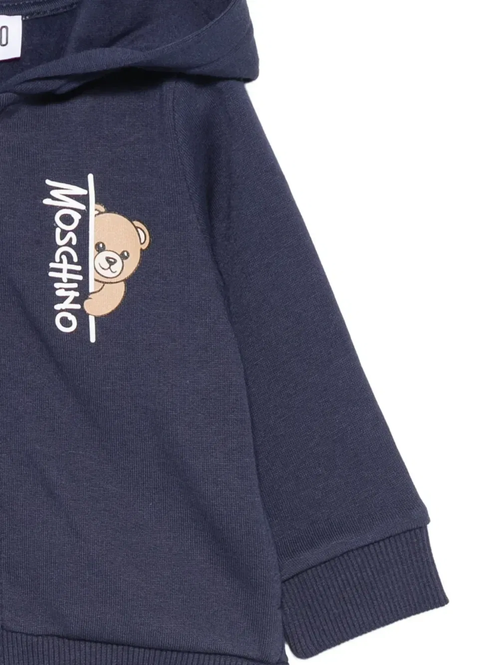 Толстовка на молнии с Мишкой Тедди Moschino Kids, синий — фото 3