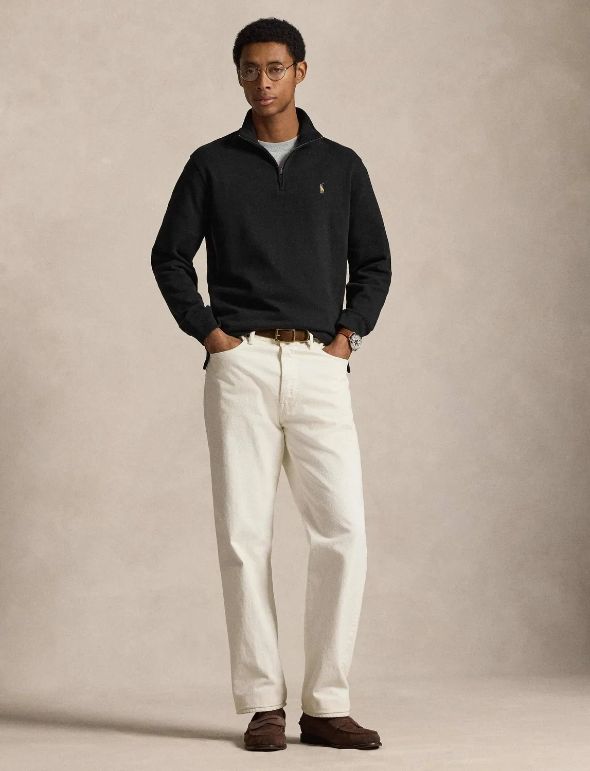 Футер с капюшоном на молнии Polo Ralph Lauren, черный — фото 2