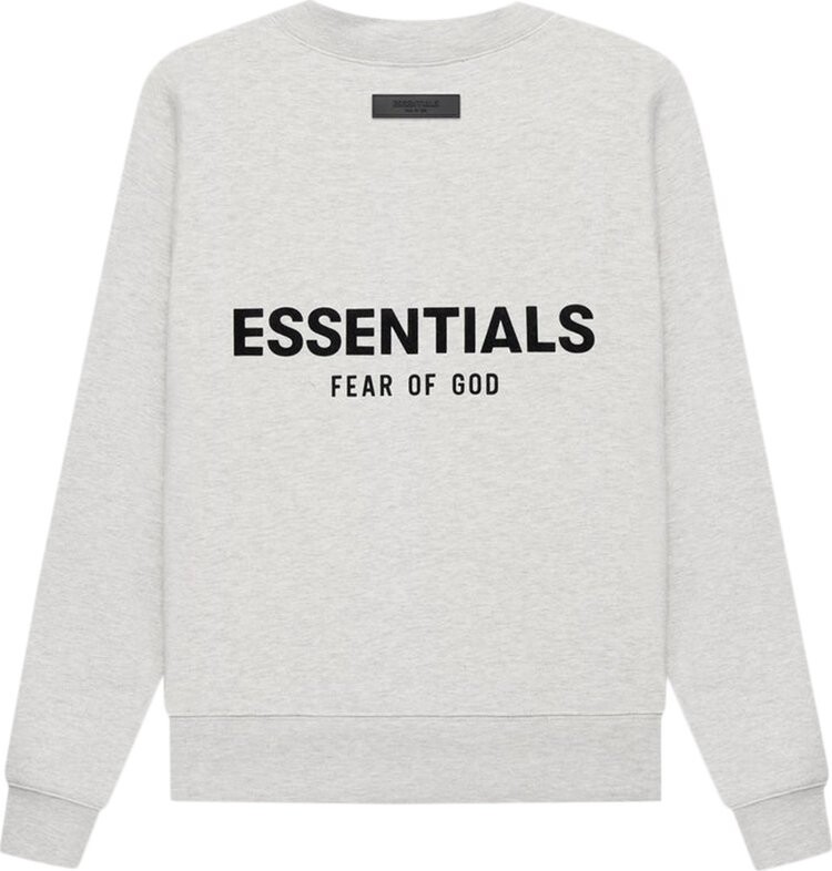 Толстовка Fear of God Essentials Crewneck 'Light Oatmeal', серый — фото 3