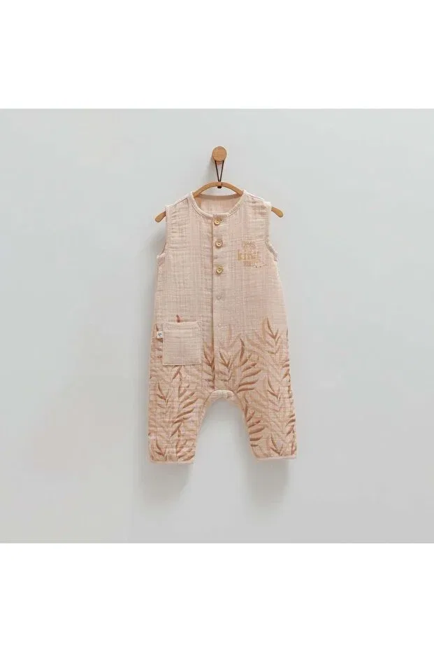 Детское боди-комбинезон без рукавов Basics Caramell, Beige